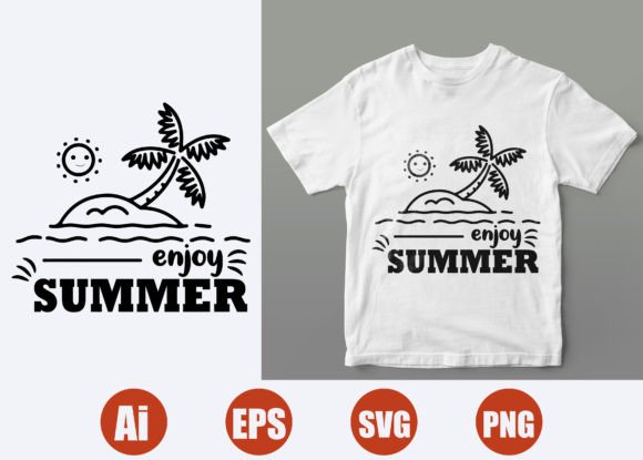 Enjoy Summer SVG Graphics for T-Shirt Designs