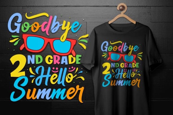 Goodbye 2nd Grade Hello Summer Last Day Graphics
