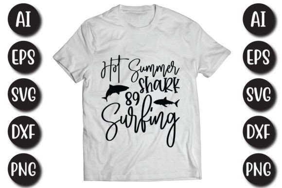 Hot Summer Shark 89 Surfing Graphics