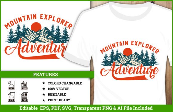 Mountain Explorer Adventure T-shirt Graphics