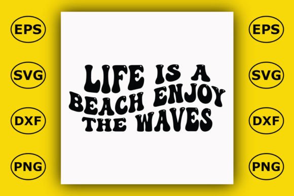 Retro Summer T-shirt Design, Life Is A Beach