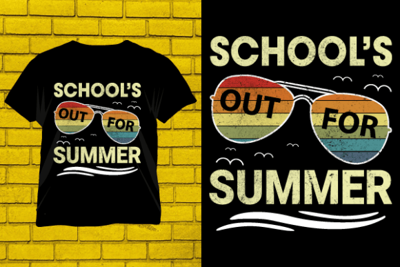 Schools Out for Summer T-Shirt Design Graphics