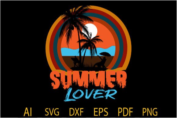 Summer Lover T-Shirt Design: Graphics and Print Templates