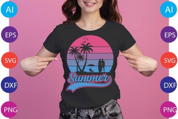 Summer Retro T-shirt Design, Vintage Graphics