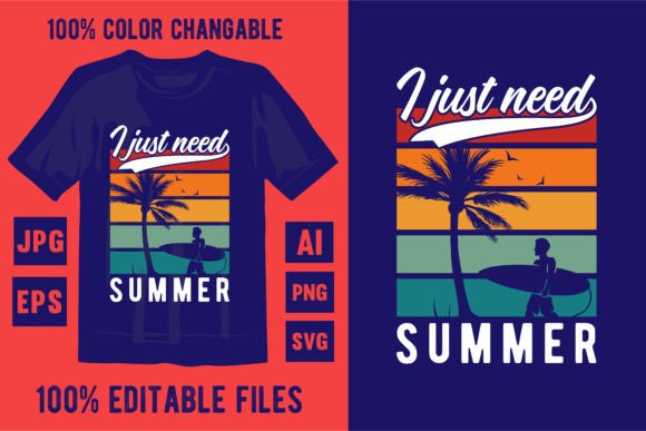 Summer Retro Vintage Cooler T-shirt Graphics