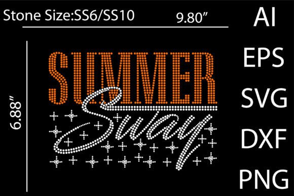 Summer Sway Rhinestone Templates Design