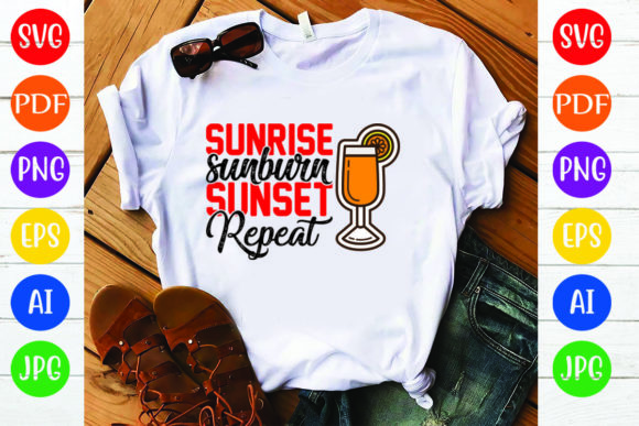 Summer T Shirt Design: Sunrise Sunburn S