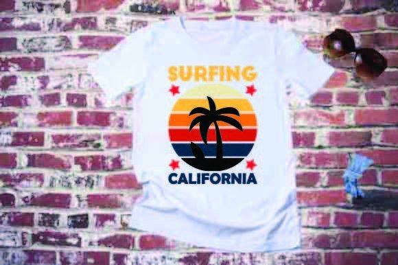 Summer T-Shirt Design, SURFING CALIFOR