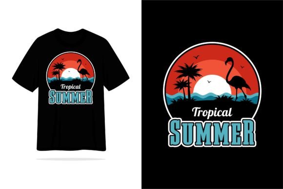 Summer Tropical Tshirt Design Graphics